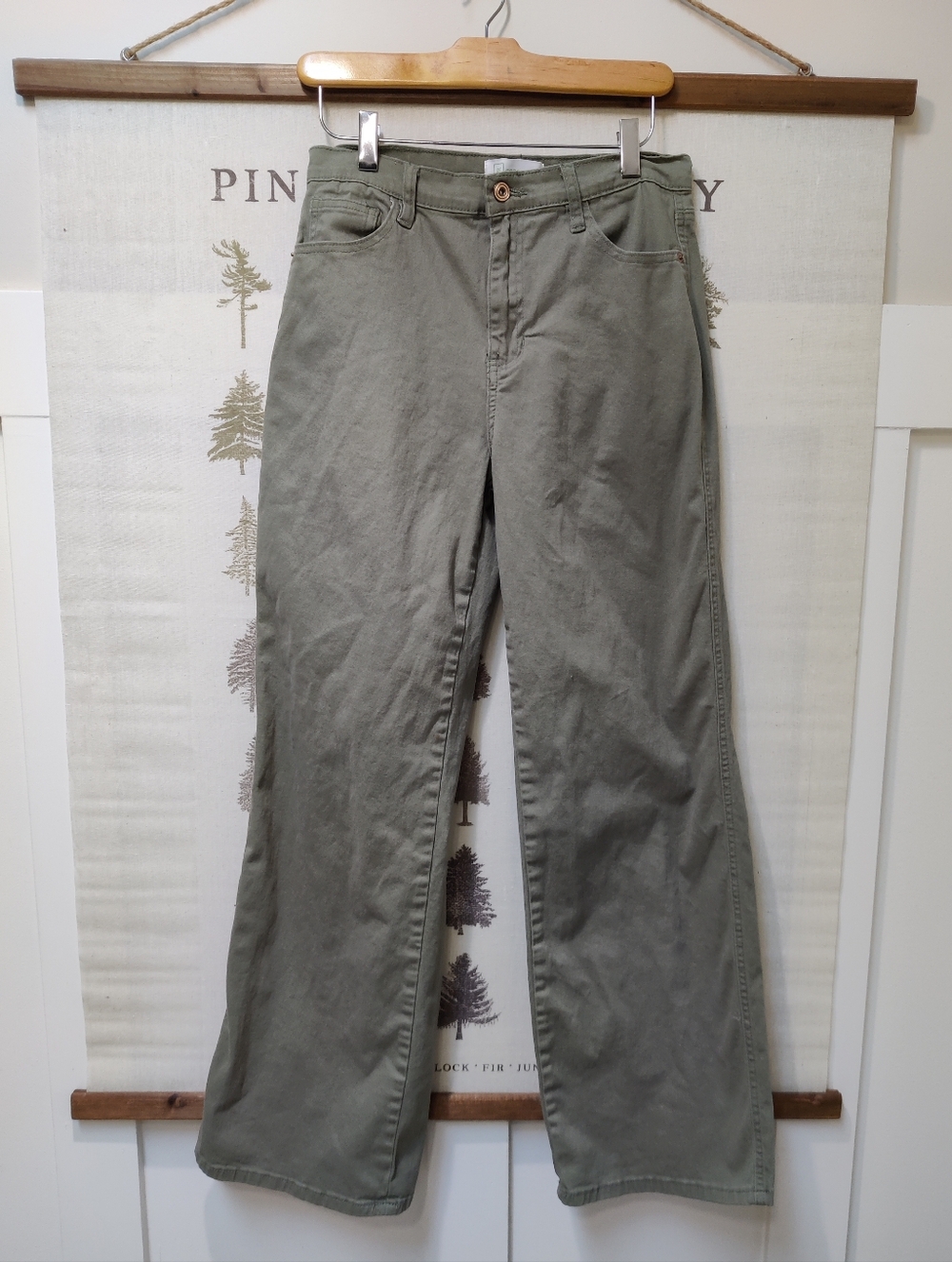REgeneration by Celebrity Pink Willow High Rise Carpenter Pants - Sage Green